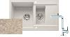 MRG651-78 pískový melír + baterie se sprchou FN 0147 chrom + dávkovač saponátu FD 300